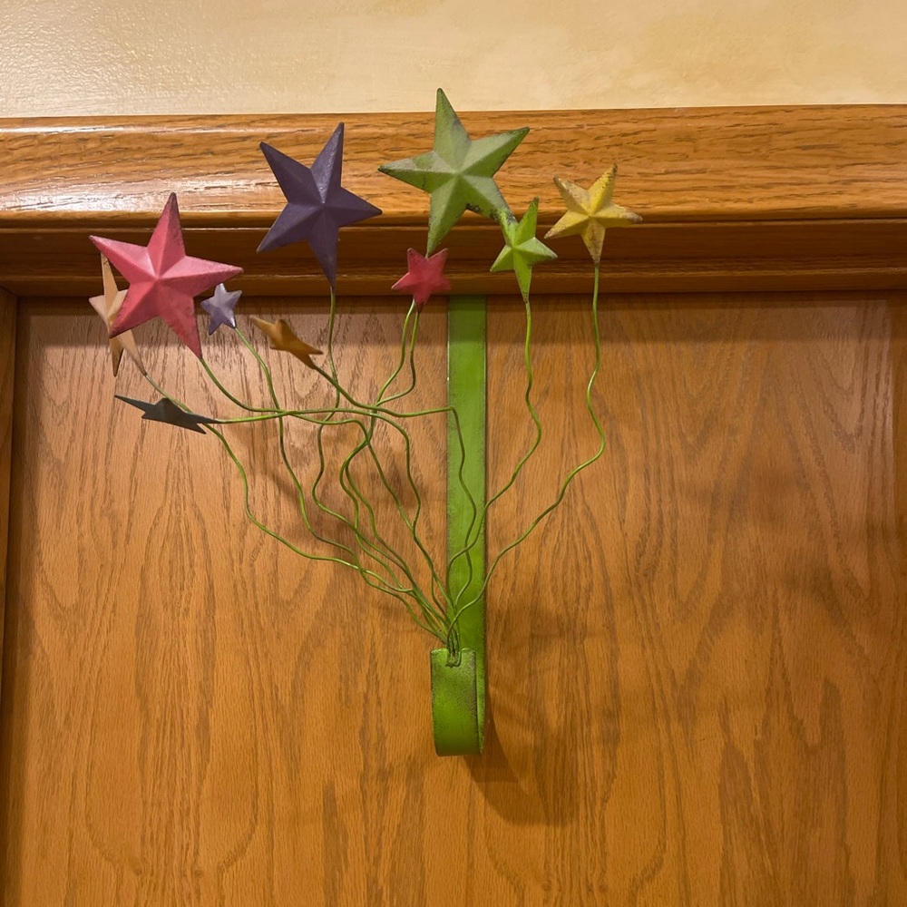 Over the door hook with stars